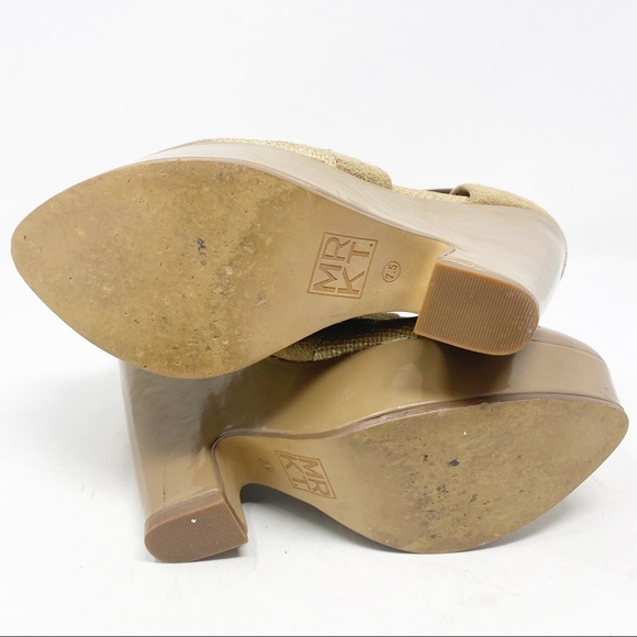 MRKT Market Lauren Heels Platform Tan Woven 7.5 - Picture 11 of 17